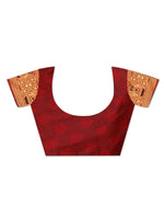 Thumbnail for Anouk Black & Red Ethnic Motifs Woven Design Zari Art Silk Kanjeevaram Saree - Distacart