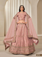 Thumbnail for Anaita Pink Embroidered Heavy Art Silk Designer Lehenga With Blouse - Distacart
