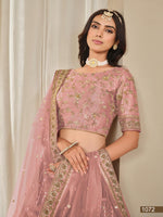 Thumbnail for Anaita Pink Embroidered Heavy Art Silk Designer Lehenga With Blouse - Distacart