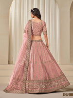 Thumbnail for Anaita Pink Embroidered Heavy Art Silk Designer Lehenga With Blouse - Distacart