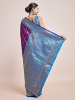 Thumbnail for Monjolika Fashion Exquisite Designs With This Purple Banarasi Satin Silk Saree - Distacart