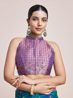 Thumbnail for Monjolika Fashion Exquisite Designs With This Teal Banarasi Satin Silk Saree - Distacart
