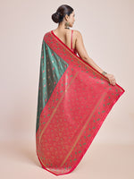 Thumbnail for Monjolika Fashion Exquisite Designs With This Green Banarasi Satin Silk Saree - Distacart