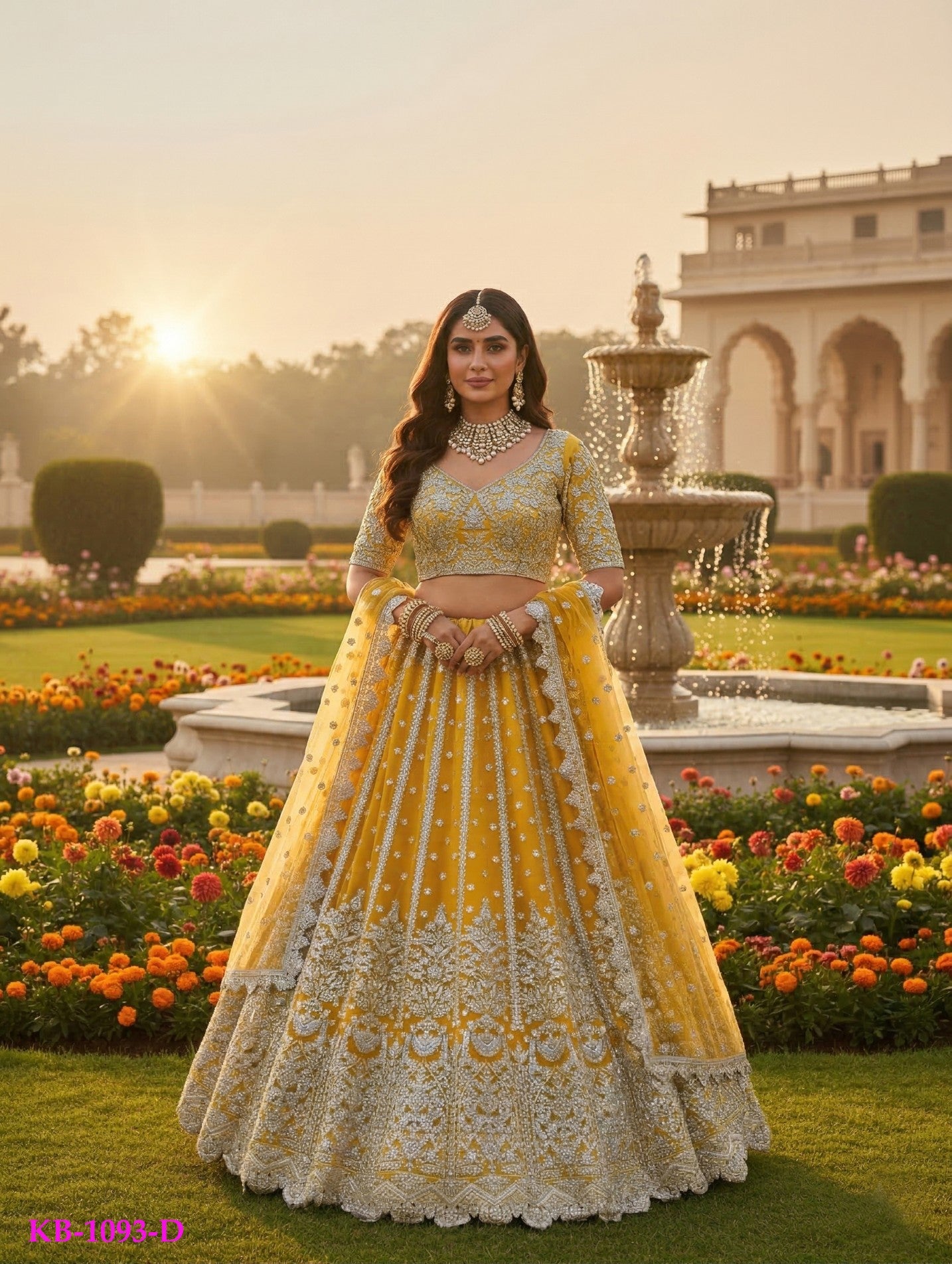 Anaita Yellow Net Lehenga Choli With Embroidery & Dori Sequence Work - Distacart