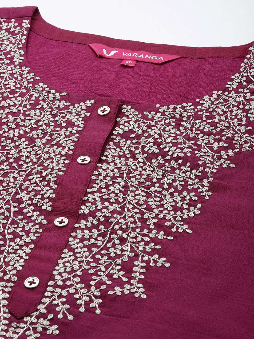 Sztori Plus Size Yoke Design Regular Sequinned Chanderi Silk Kurta & Trousers With Dupatta - Distacart