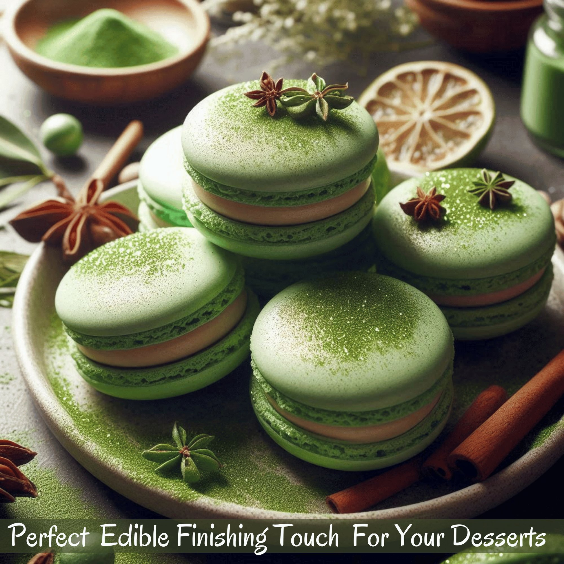 orchid green edible luster dust br 5 gms