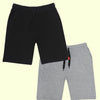 Chilins Kids Cotton Shorts Grey & Black - Distacart