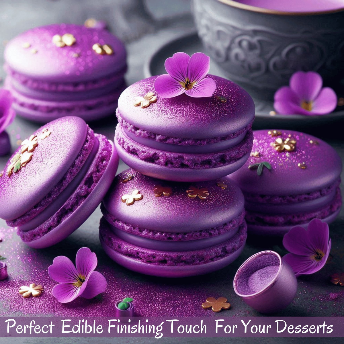 iris purple edible luster dust 5 gms