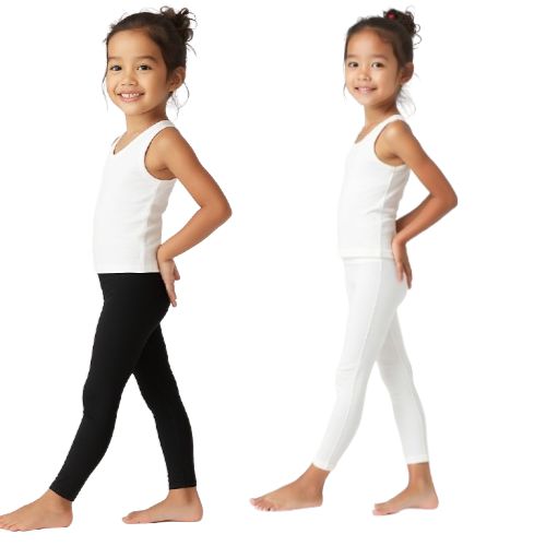 Chilins Lycra Black,White Cotton Legging for Girls
