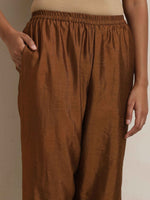 Thumbnail for trueBrowns Brown Silk Co-ord Set