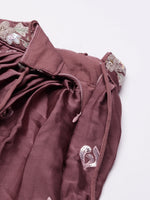 Thumbnail for House of Panchhi Rose Gold Chinon Sequins Embroidery Lehenga Choli & Dupatta - Distacart