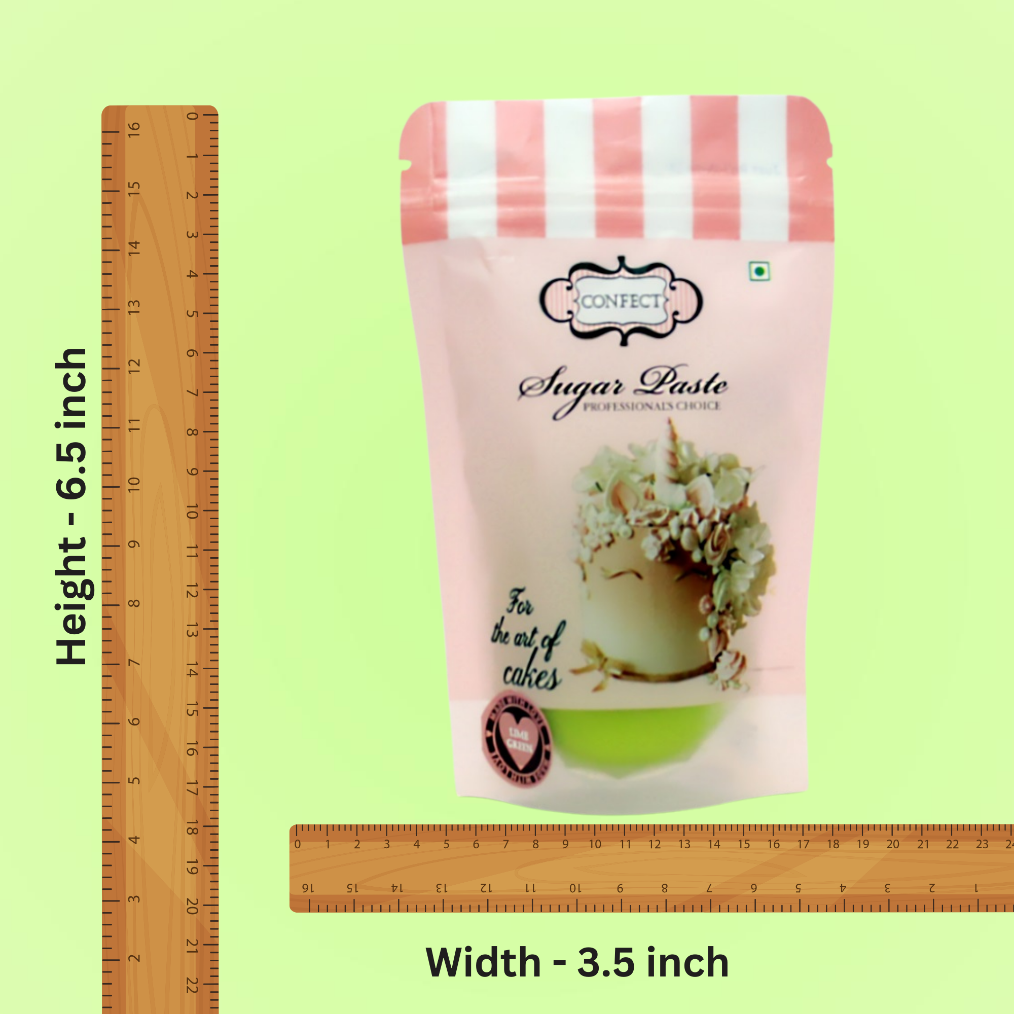 confect lime green sugarpaste br b 250 gms b