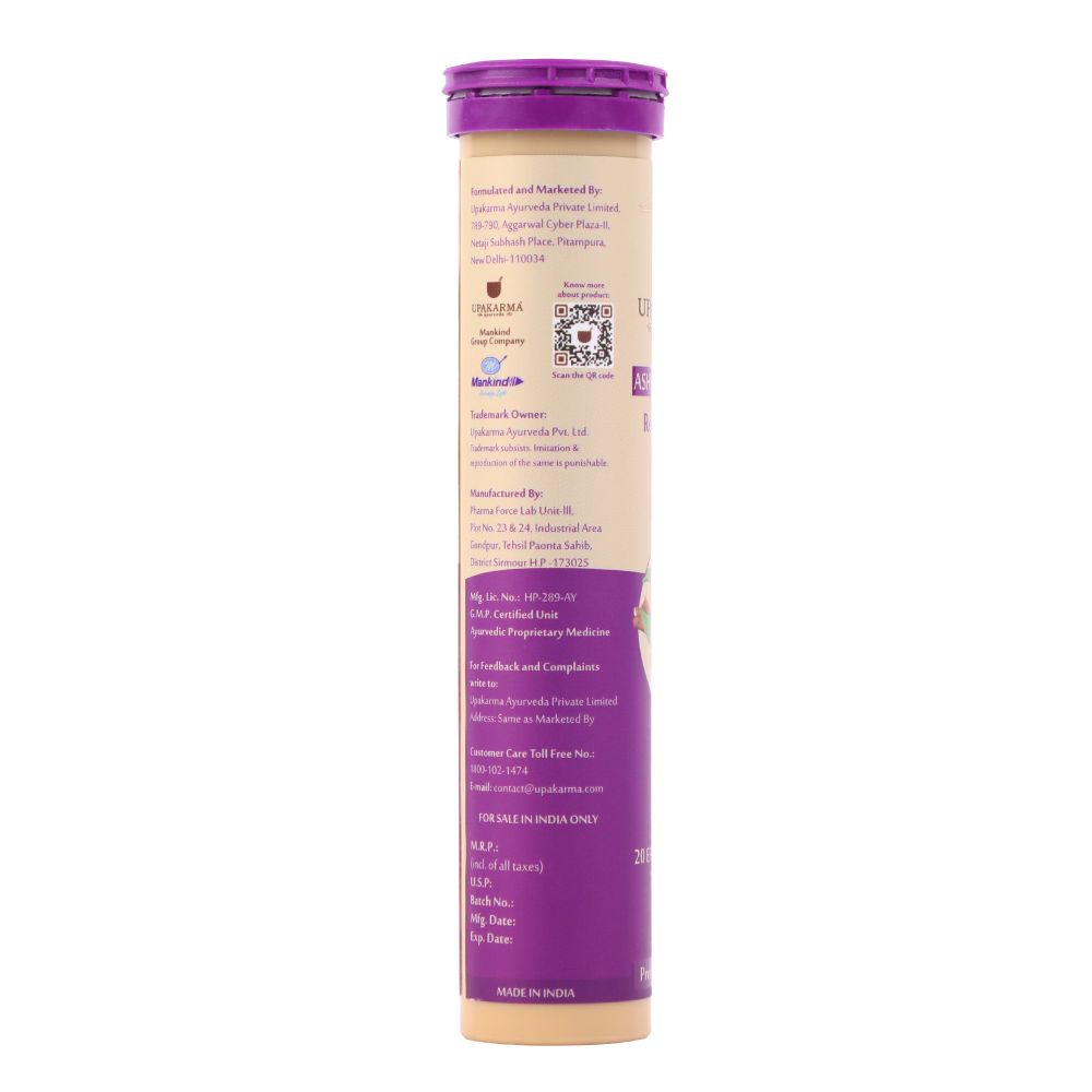 Upakarma Ayurveda Ashwagandha Effervescent Tablets - Distacart