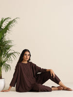 Thumbnail for trueBrowns Cola Cotton Dobby Relaxed Co-ord Set