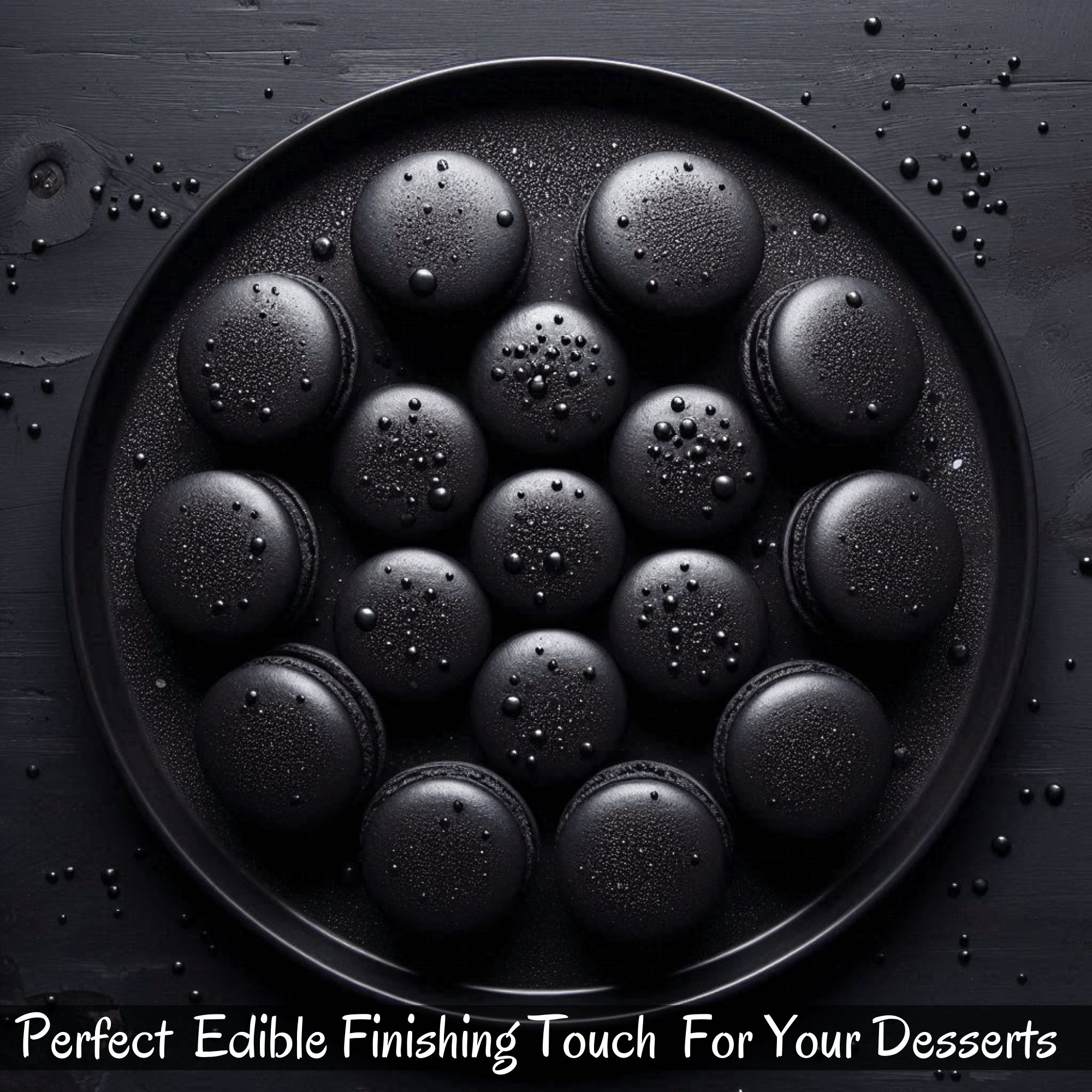 tulip black edible luster dust 5 g