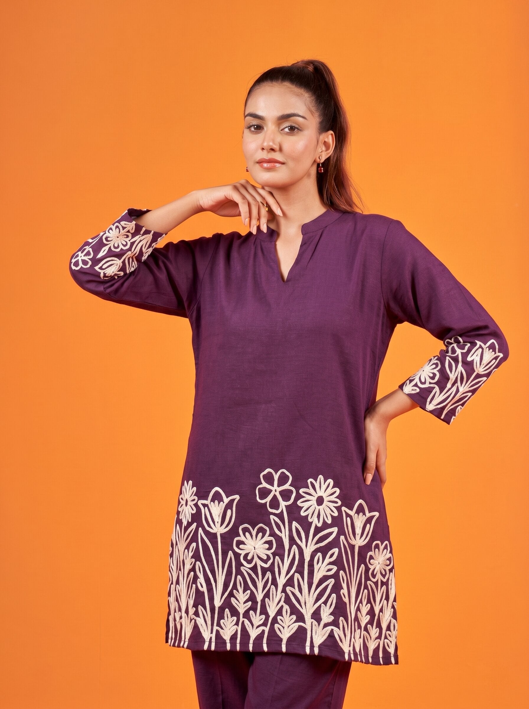Anaita Wine Stylish Readymade Co-Ords Set - Dista