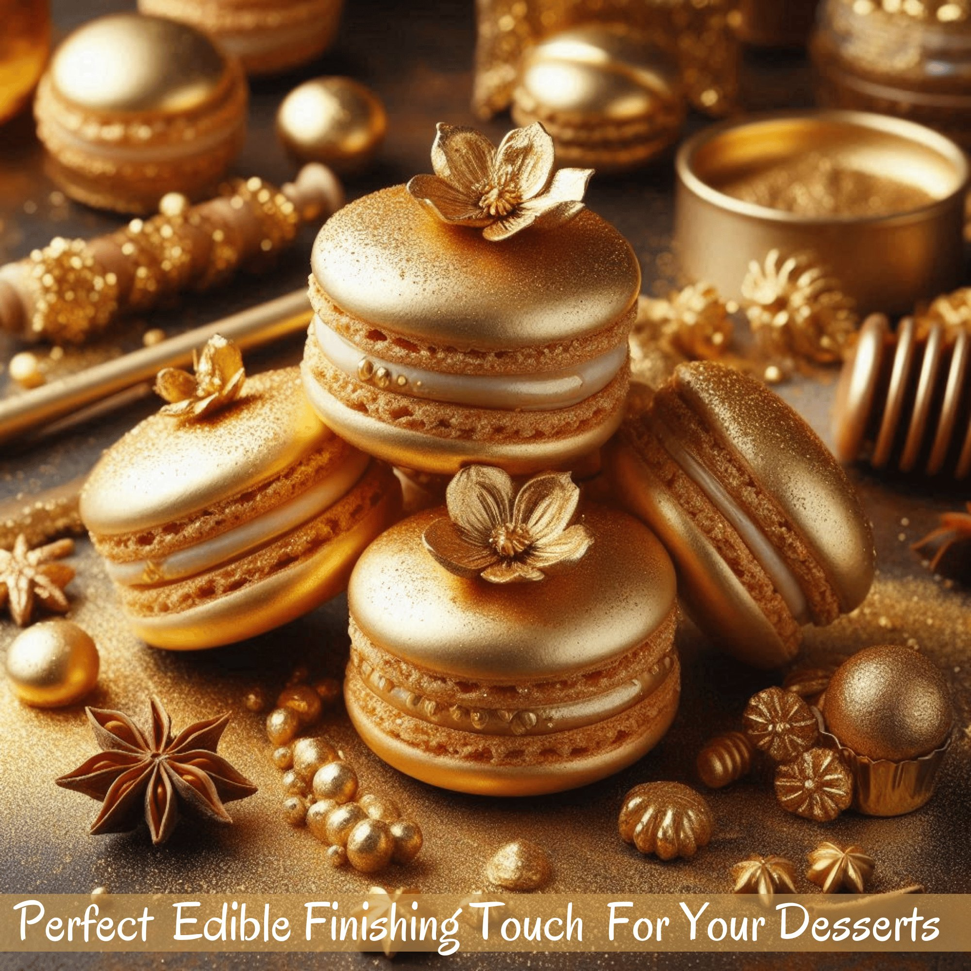 confect shimmer gold luster dust br b 5 gms b