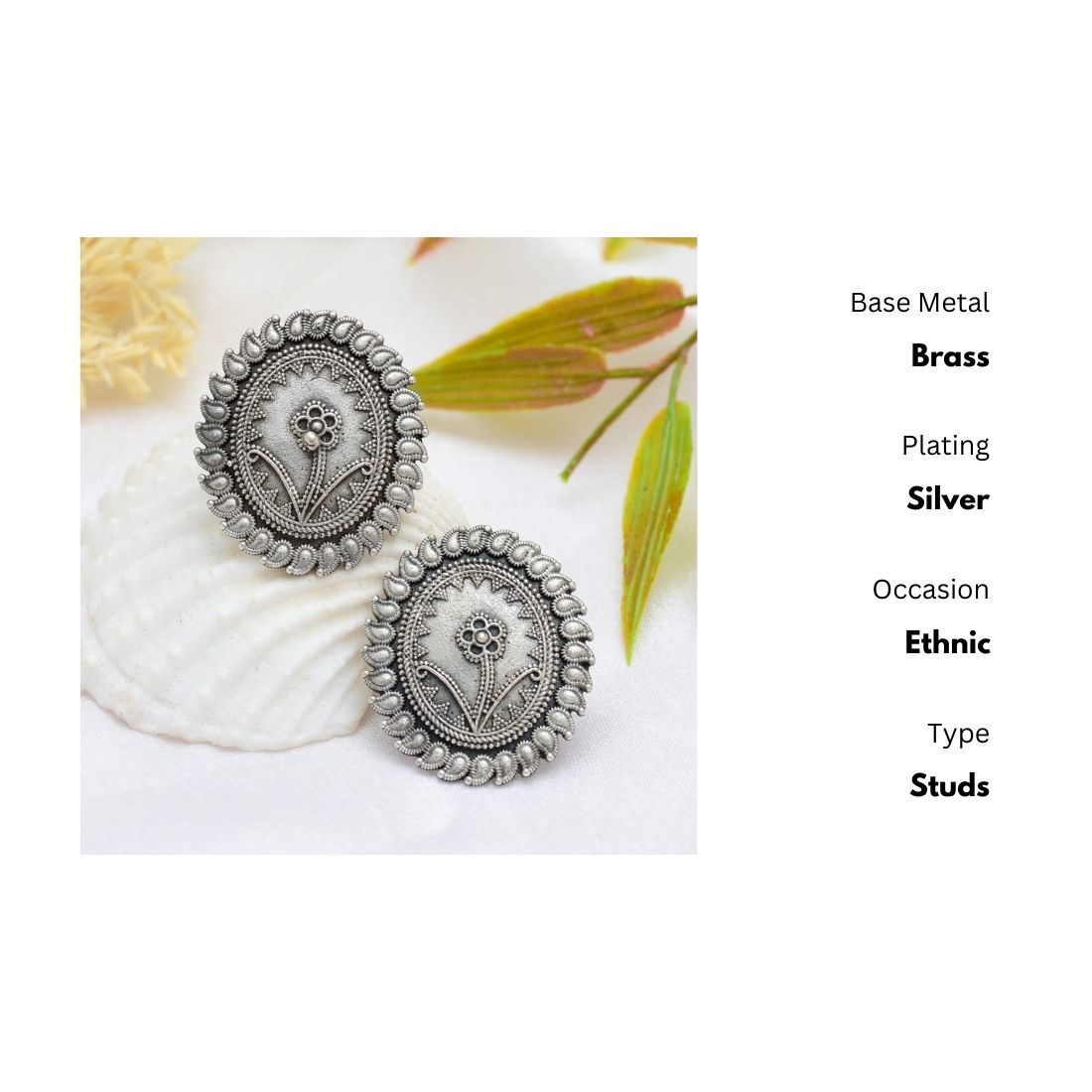 New Stylish Oxidized Gold-Polished Gold Studs Earrings for Womens by House of Ree - Distacart