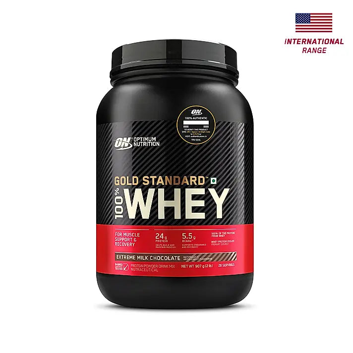 Optimum Nutrition Gold Standard 100% Whey Protein Powder (Extreme Milk Chocolate)-907 gm