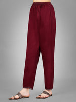 Thumbnail for Malishka Women's Embroidered Silk Blend Kurta Pant Dupatta Set-Maroon - Distacart