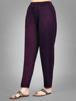 Thumbnail for Malishka Women's Embroidered Silk Blend Kurta Pant Dupatta Set-Purple - Distacart