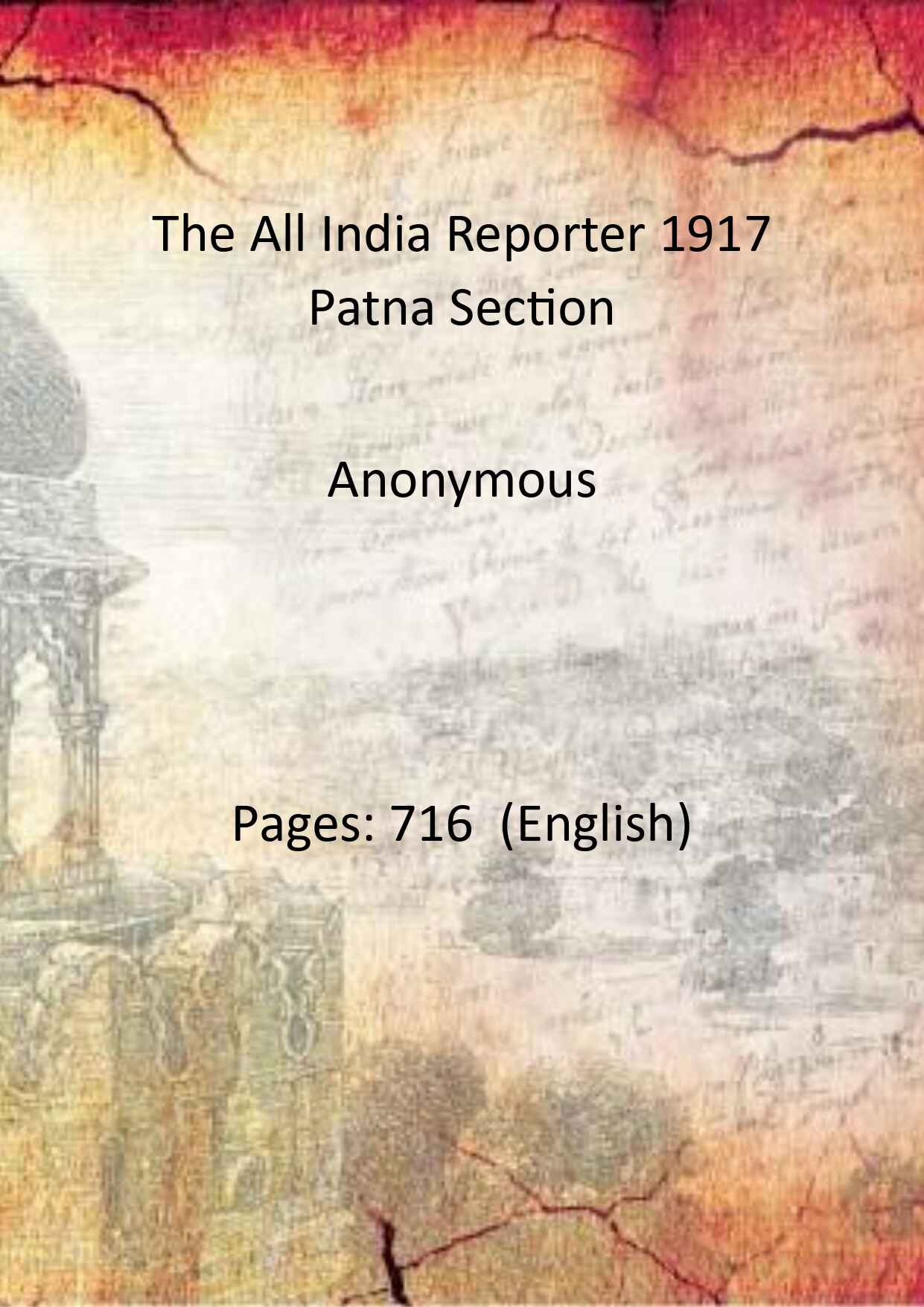 The All India Reporter 1917 Patna Section - Gyan Books - Distacart
