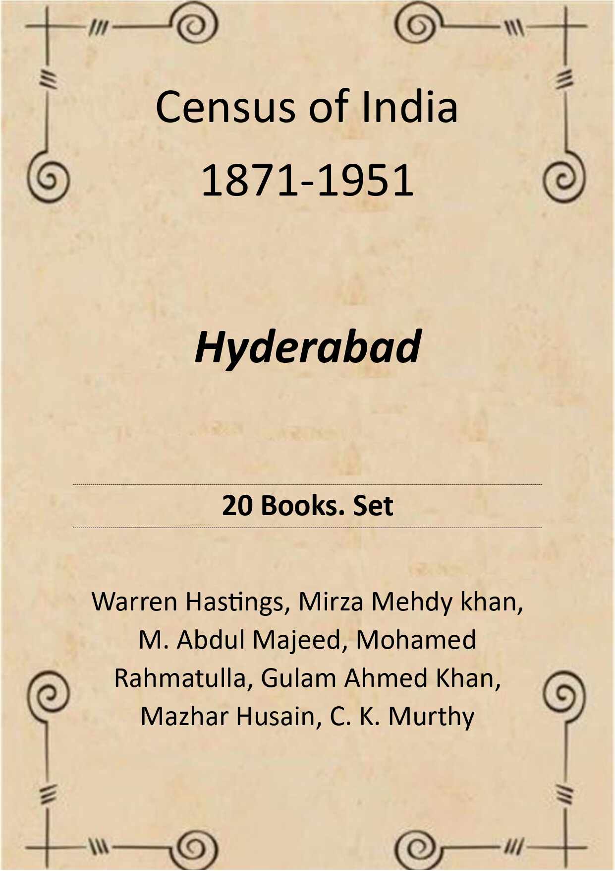 Census of India 1871-1951: Hyderabad - Gyan Books - Distacart