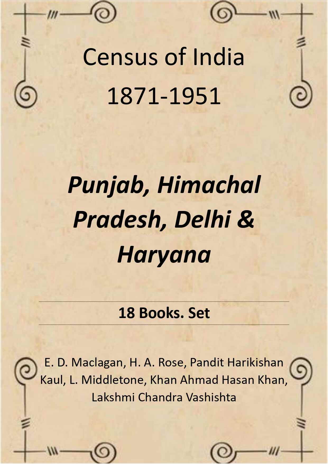 Census of India 1871-1951: Punjab, Himachal Pradesh, Delhi & Haryana - Gyan Books - Distacart