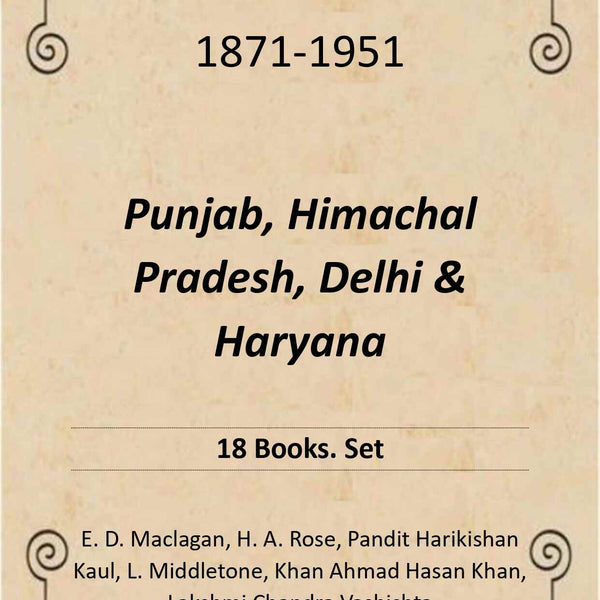 Census of India 1871-1951: Punjab, Himachal Pradesh, Delhi & Haryana - Gyan Books - Distacart