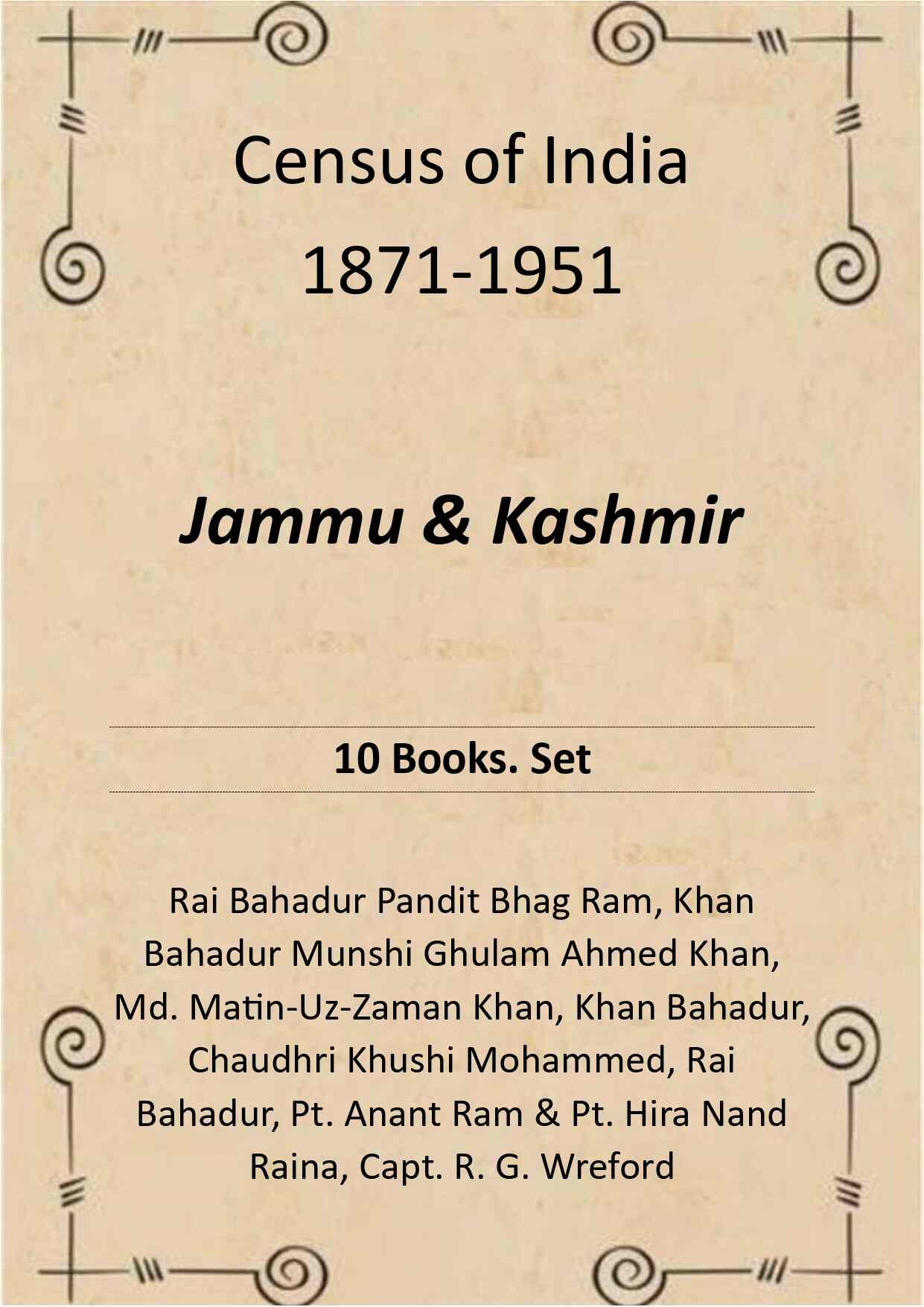 Census of India 1871-1951: Jammu & Kashmir - Gyan Books - Distacart