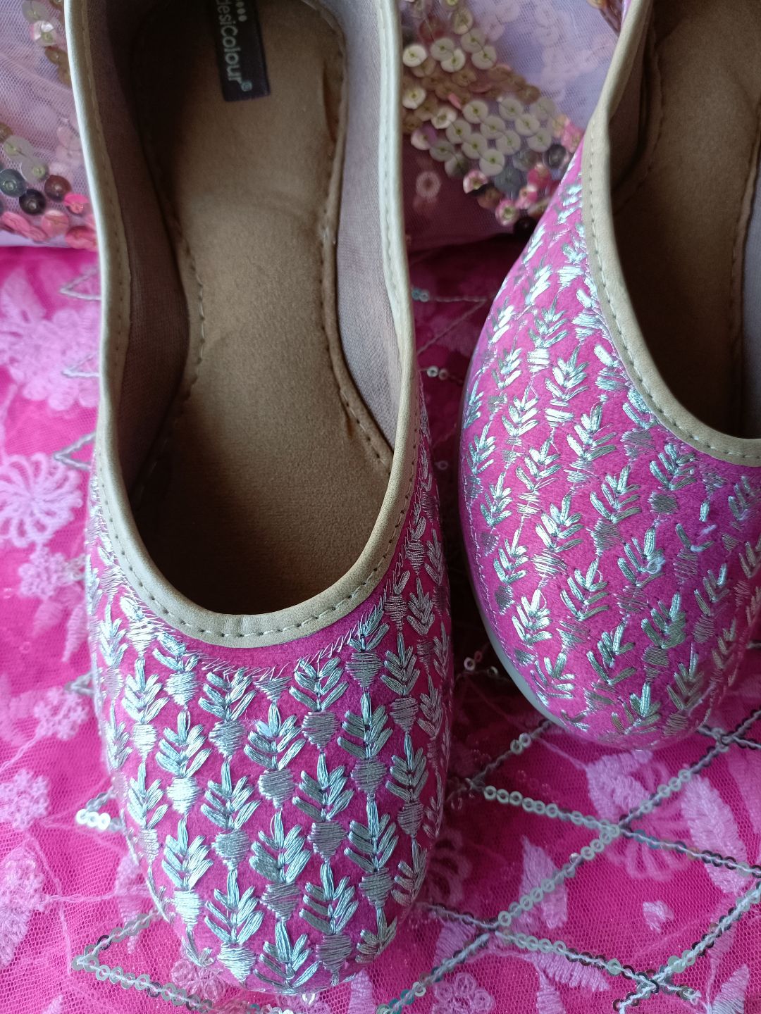Desi Colour Women Indian Ethnic Footwear-Pinky - Distacart
