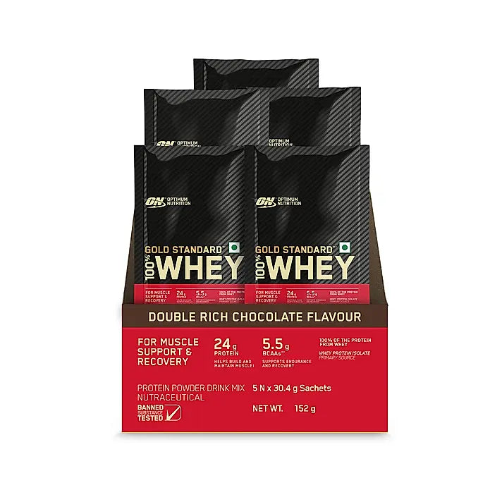 Optimum Nutrition Gold Standard 100% Whey Protein Powder (Double Rich Chocolate)-152 gm