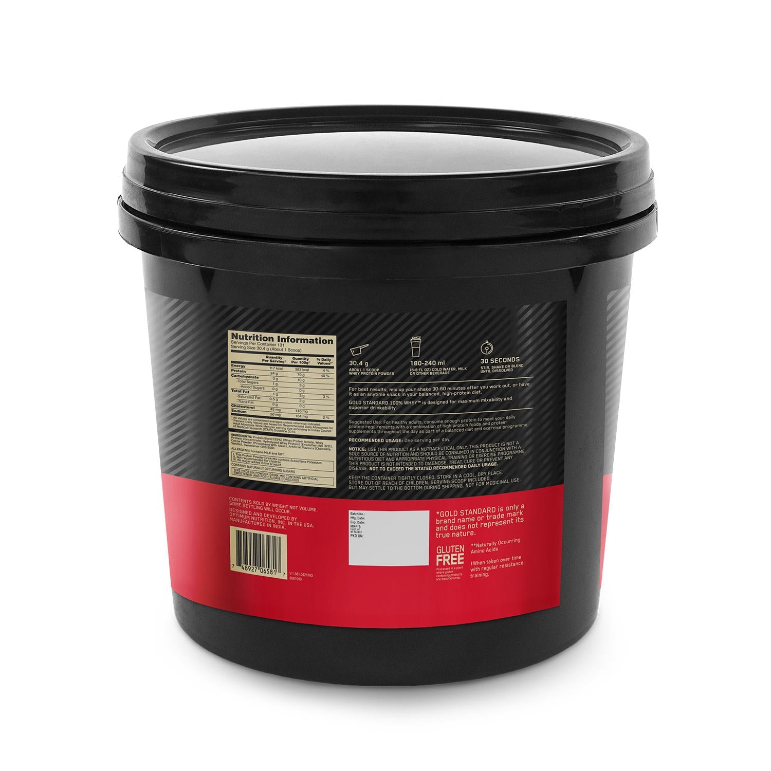 Optimum Nutrition Gold Standard 100% Whey Protein Powder (Double Rich Chocolate) 4kg & Micronized Creatine Powder (Unflavoured) 100gm