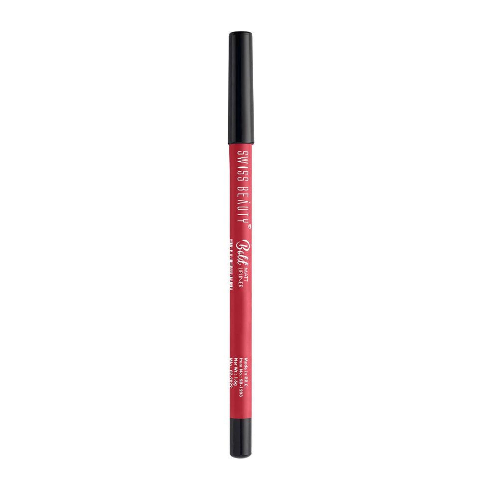 Swiss Beauty Bold Matt Lip Liner Pencil, Long-lasting , Matte Finish , Non-Drying - 4 Fruit Punch - Distacart