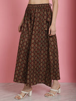 Thumbnail for TAG 7 Floral Printed Flared Pure Cotton Ethnic Palazzos