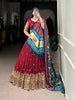 Lorenvalley Maroon Georgette Sequins and Thread Embroidery Work Lehenga Choli - Distacart