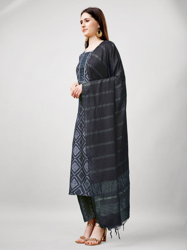 Grey Women's Kurta Pant Dupatta Set - Hiral Fashion - Distacart