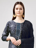 Thumbnail for Grey Women's Kurta Pant Dupatta Set - Hiral Fashion - Distacart