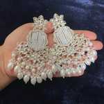 Thumbnail for Tehzeeb Creations Gold-Polished Earrings For Women And Girls Diamond, Pearl Brass Drops & Danglers - Distacart