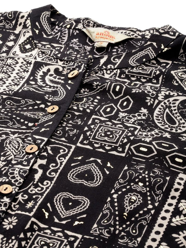Anouk Women Paisley Printed Regular Kurta with Palazzos & With Dupatta