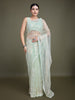 Monjolika Fashion Exclusive Women'S Light Green Soft Net SareeWith Sequin Work - Distacart