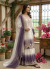 Anaita Lavender&White Georgette Readymade Suit with Embroidery & Thread Work - Dista