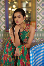 Thumbnail for Lorenvalley Fashion Multicolor Marble Floral Printed Lehenga Choli With Dupatta - Dista