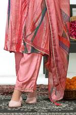 Thumbnail for BulBul Shama Peach Silk Kurta Set with Dupatta