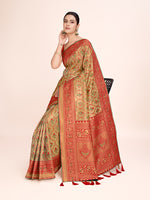 Thumbnail for Monjolika Fashion Exquisite Designs With This Regal Red Rich Look Banarasi Tissue Silk Saree - Distacart