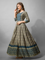 Thumbnail for Grey Cotton Anarkali Kurta - Hiral Fashion - Distacart