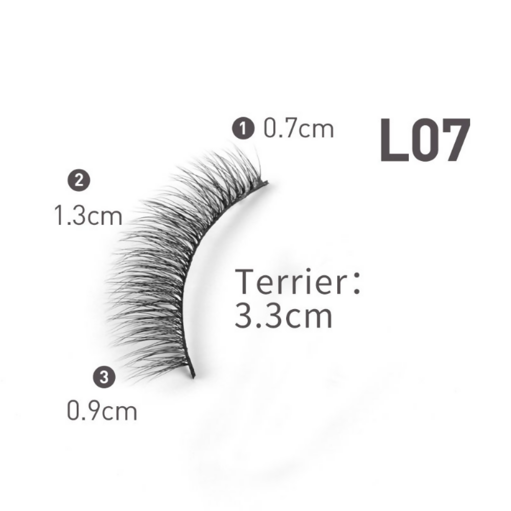 Bronson Professional Eyelash Set 3d False Long And Natural Eye Makeup - L07 - Dista