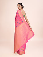 Thumbnail for Monjolika Fashion Exquisite Designs With This Regal Light Pink Rich Look Banarasi Tissue Silk Saree - Distacart