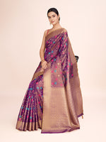 Thumbnail for Monjolika Fashion Exquisite Designs With This Regal Light Brown Rich Look Banarasi Tissue Silk Saree - Distacart