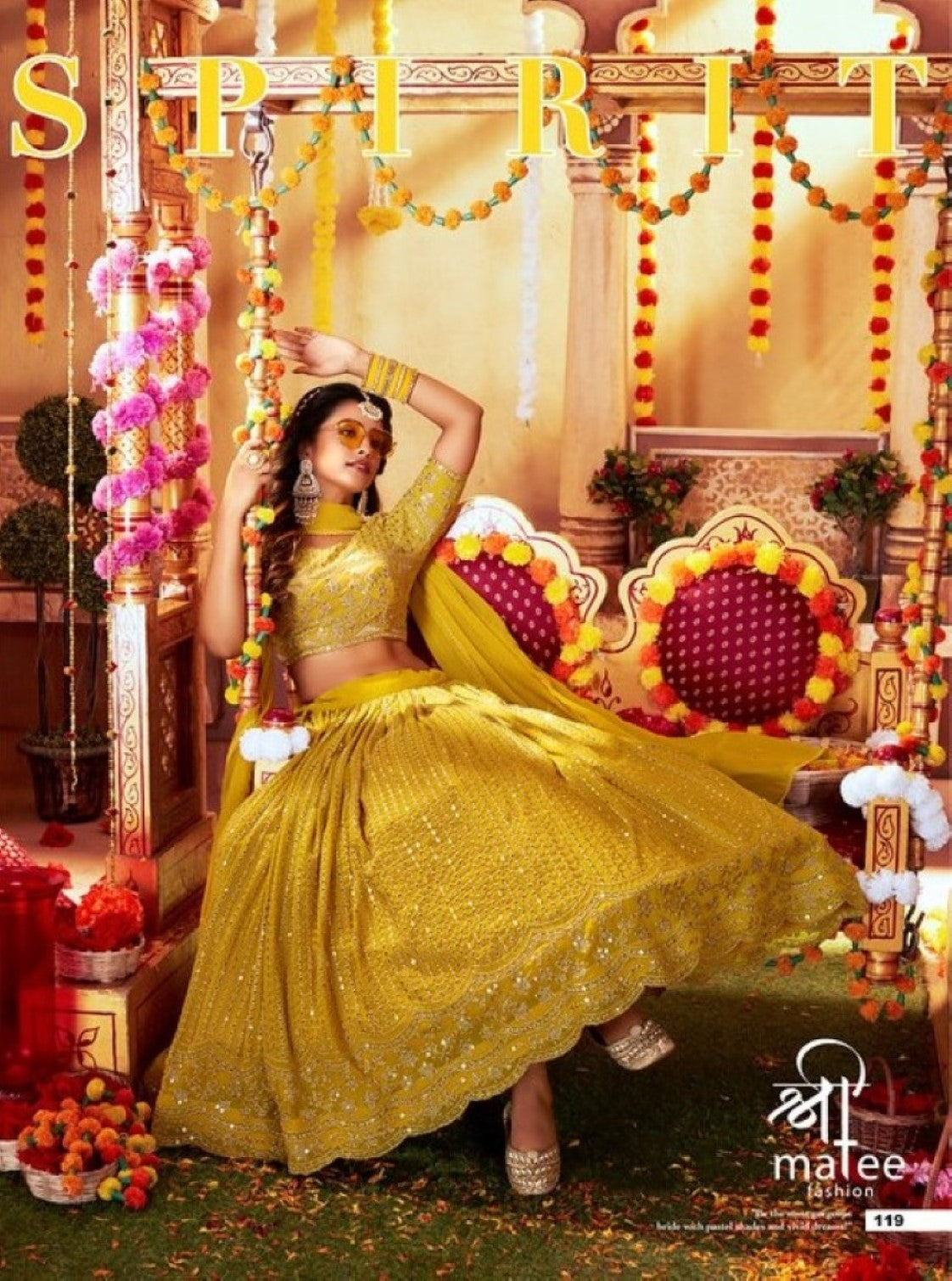 Anaita Yellow Georgette Lehenga Choli With Sequence & Thread Work - Distacart